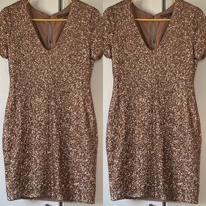 Heartloom rose gold sequined dress